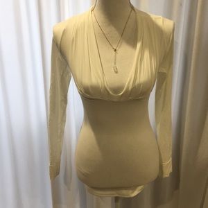 Ivory spanx blouse. New without tags